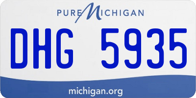 MI license plate DHG5935
