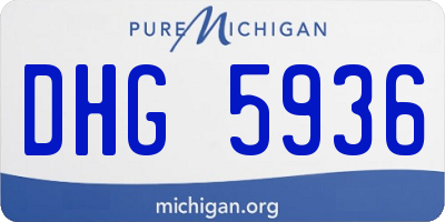 MI license plate DHG5936
