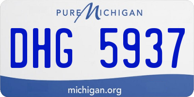 MI license plate DHG5937