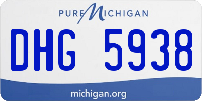 MI license plate DHG5938