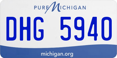 MI license plate DHG5940