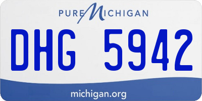 MI license plate DHG5942