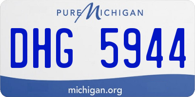 MI license plate DHG5944