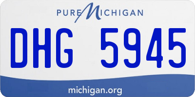 MI license plate DHG5945