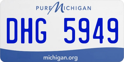 MI license plate DHG5949