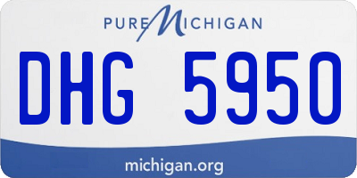MI license plate DHG5950