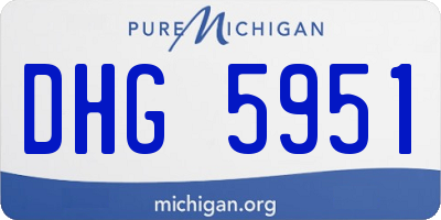 MI license plate DHG5951