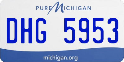 MI license plate DHG5953