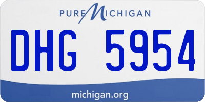 MI license plate DHG5954