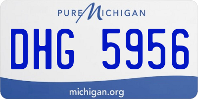 MI license plate DHG5956