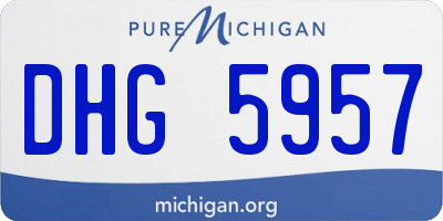 MI license plate DHG5957