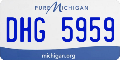 MI license plate DHG5959