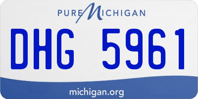 MI license plate DHG5961