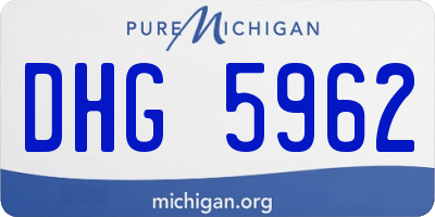 MI license plate DHG5962