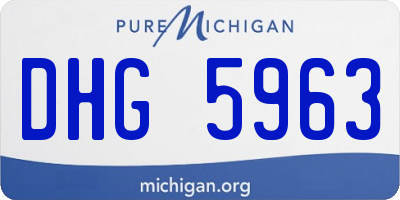 MI license plate DHG5963