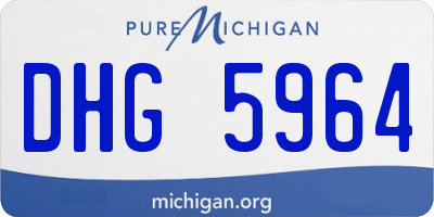 MI license plate DHG5964