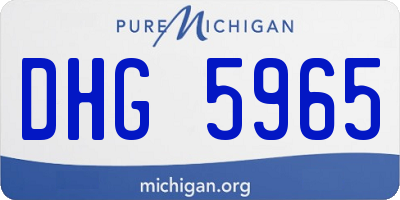 MI license plate DHG5965