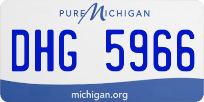 MI license plate DHG5966