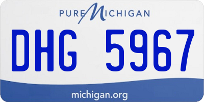 MI license plate DHG5967