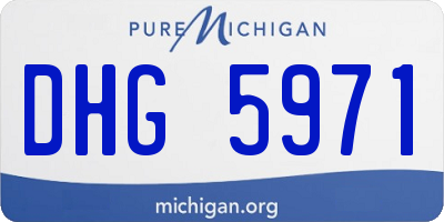 MI license plate DHG5971
