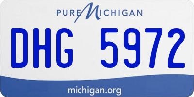MI license plate DHG5972