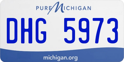 MI license plate DHG5973