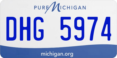 MI license plate DHG5974