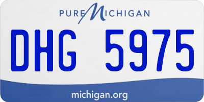 MI license plate DHG5975
