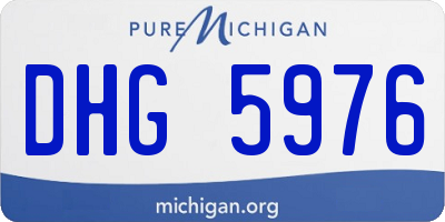 MI license plate DHG5976