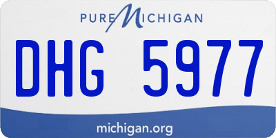 MI license plate DHG5977