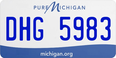 MI license plate DHG5983