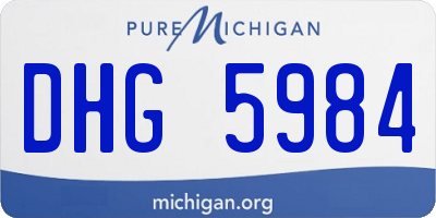 MI license plate DHG5984
