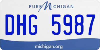 MI license plate DHG5987