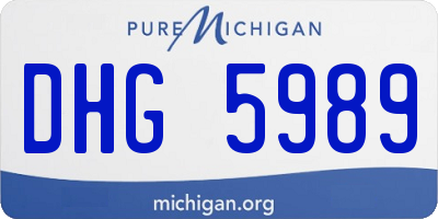 MI license plate DHG5989