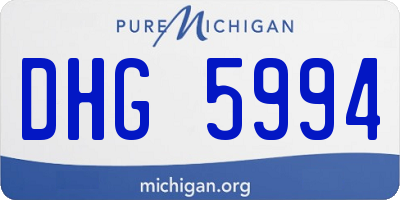 MI license plate DHG5994