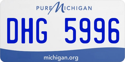 MI license plate DHG5996