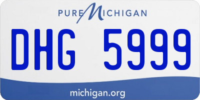 MI license plate DHG5999