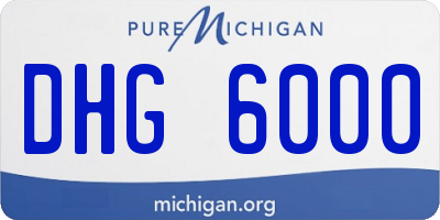 MI license plate DHG6000