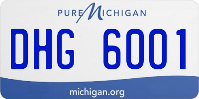 MI license plate DHG6001