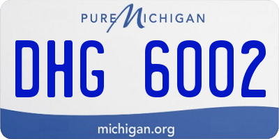 MI license plate DHG6002