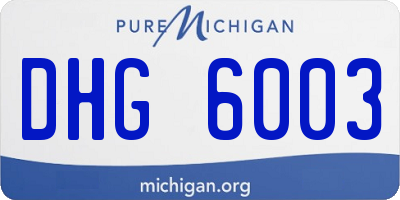 MI license plate DHG6003