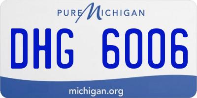 MI license plate DHG6006