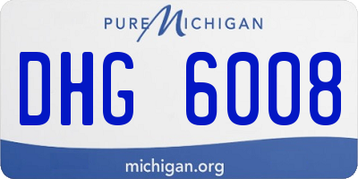 MI license plate DHG6008