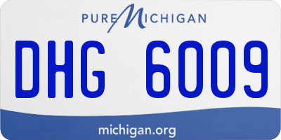 MI license plate DHG6009