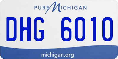 MI license plate DHG6010