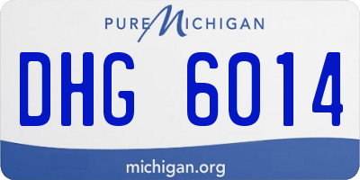 MI license plate DHG6014