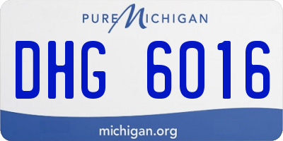 MI license plate DHG6016