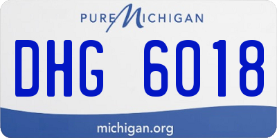 MI license plate DHG6018