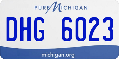 MI license plate DHG6023