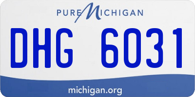 MI license plate DHG6031